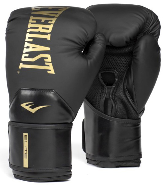 Боксерські рукавиці Everlast ELITE 2 BOXING GLOVES чорний, золотий Уні 16 унцій Боксерські рукавиці Everlast ELITE 2 BOXING GLOVES чорний, золотий Уні 16 унцій