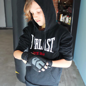 Бинты-перчатки Everlast PROSPECT QUICK WRAPS черный, серый уни L/XL. Изображение №8