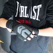 Бинты-перчатки Everlast PROSPECT QUICK WRAPS черный, серый уни L/XL. Изображение №9