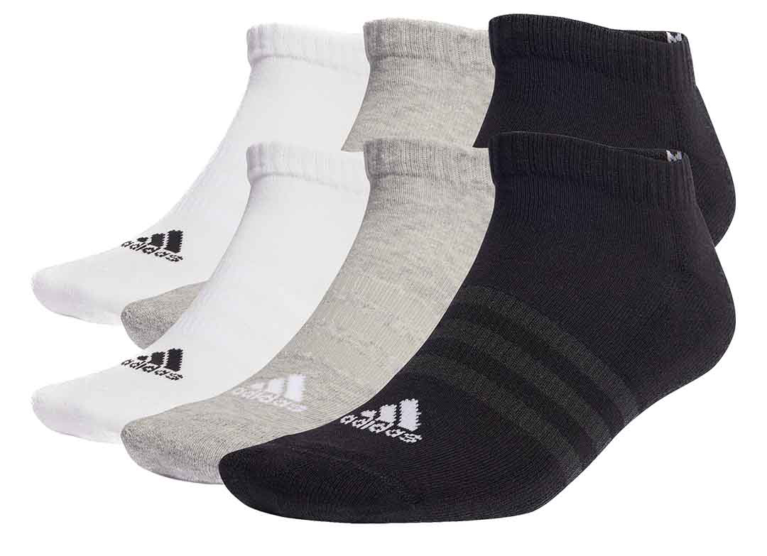 Шкарпетки Adidas C SPW LOW 6P білий, сірий, чорний Уні S (37-39) Шкарпетки Adidas C SPW LOW 6P білий, сірий, чорний Уні S (37-39)