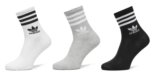 Шкарпетки Adidas CREW SOCK 3STR білий сірий, чорний Уні S (37-39) Шкарпетки Adidas CREW SOCK 3STR білий сірий, чорний Уні S (37-39)