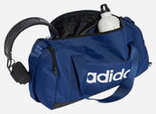 Сумка Adidas LINEAR DUFF XS 12,5L темно-синяя Уни 15х37х20 см. Изображение №2 Сумка Adidas LINEAR DUFF XS 12,5L темно-синяя Уни 15х37х20 см. Изображение №2