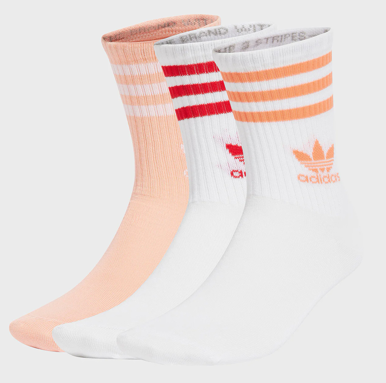 Носки Adidas CREW SOCK 3STR белый, розовый, красный Жен M (40-42) Носки Adidas CREW SOCK 3STR белый, розовый, красный Жен M (40-42)