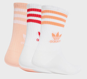 Носки Adidas CREW SOCK 3STR белый, розовый, красный Жен M (40-42). Изображение №2 Носки Adidas CREW SOCK 3STR белый, розовый, красный Жен M (40-42). Изображение №2
