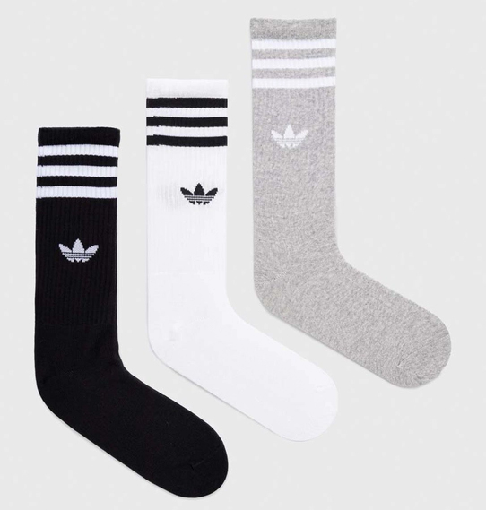 Носки Adidas SOLID CREW SOCK 3P белый, черный, серый Уни XL (46-48) Носки Adidas SOLID CREW SOCK 3P белый, черный, серый Уни XL (46-48)