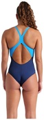 Купальник закрытый для женщин Arena DREAMHLINE SWIMSUIT V BACK темно-синий Жен 38. Изображение №5