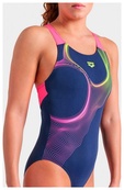 Купальник для женщин Arena RIPPLES SWIMSUIT V BACK B синий Жен 36. Изображение №4