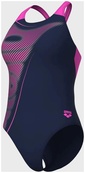 Купальник закритий для жінок Arena BRIGHT GLARE SWIMSUIT V BACK фіолетовий Жін 42. Зображення №2
