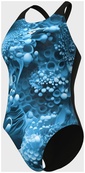 Купальник закритий для жінок Arena BLUE FLOWERS SWIMSUIT V BACK синій, чорний Жін 38. Зображення №3