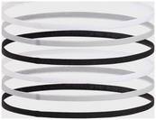 Повязка на голову UA W MINI ELASTIC 6PK белый, серый, черный Жен One Size. Изображение №2
