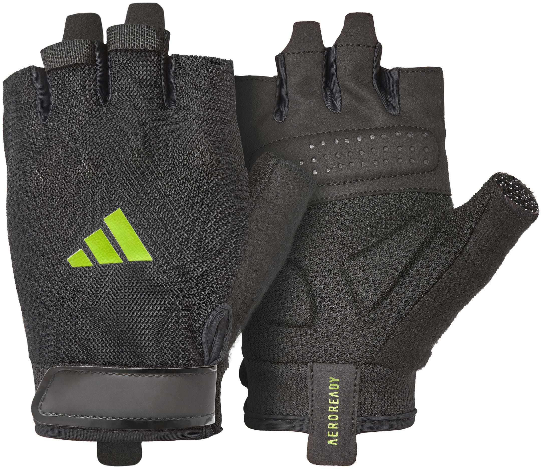 Перчатки для тренировок Adidas Essential Training Gloves черный, зеленый Уни XS Перчатки для тренировок Adidas Essential Training Gloves черный, зеленый Уни XS