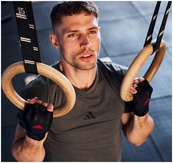 Перчатки для тренировок Adidas Essential Training Gloves черный, красный Уни XS. Изображение №6 Перчатки для тренировок Adidas Essential Training Gloves черный, красный Уни XS. Изображение №6
