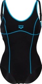 Купальник закритий для жінок Arena TANIA CLIP BACK SWIMSUIT ONE P чорний, блакитний жіночий 48 (005974-580). Зображення №3 Купальник закритий для жінок Arena TANIA CLIP BACK SWIMSUIT ONE P чорний, блакитний жіночий 48 (005974-580). Зображення №3