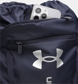 Рюкзак Under Armour Hustle Sackpack 22L синий 39 х 53 х 7 см (6000519-410). Изображение №3 Рюкзак Under Armour Hustle Sackpack 22L синий 39 х 53 х 7 см (6000519-410). Изображение №3