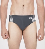 Плавки-сліпи для чоловіків Arena OPENINGS SWIM BRIEFS сірий, білий Чол 85 (008065-501). Зображення №2
