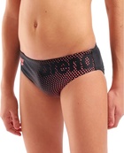 Плавки-слипы для мальчиков Arena DIM LIGHT SWIM BRIEFS черный, коралловый детский 152 см (008148-504). Изображение №3