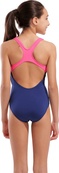 Купальник закритий для дівчат Arena LOGO SWIMSUIT SWIM PRO синій дитячий 128 см (010287-590). Зображення №2