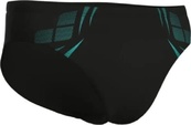 Плавки-сліпи для чоловіків Arena POSEIDONIA SWIM BRIEFS чорний, бірюзовий Чол 80 (009075-508). Зображення №2