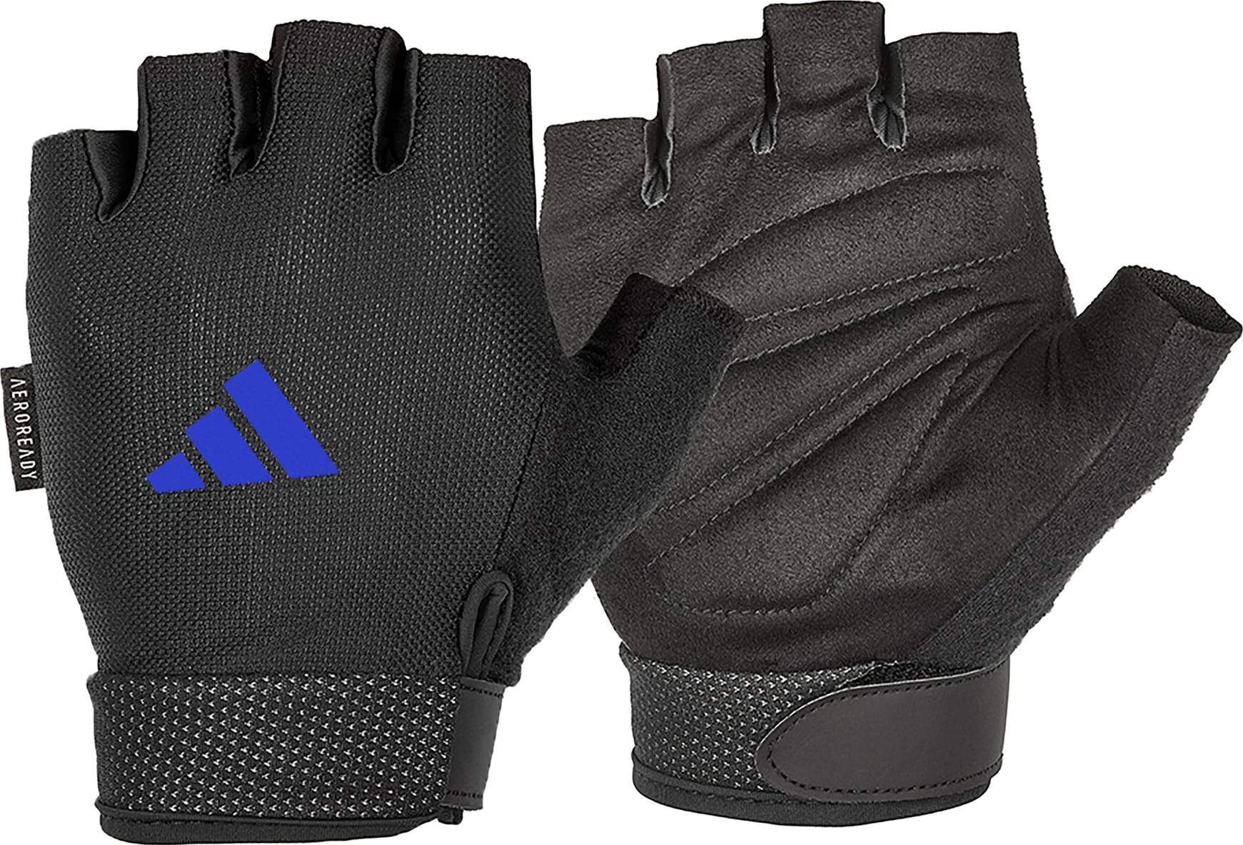 Рукавички для тренінгу Adidas Essential Adjustable Gloves чорний, синій M (ADGB-12434-NL) Рукавички для тренінгу Adidas Essential Adjustable Gloves чорний, синій M (ADGB-12434-NL)