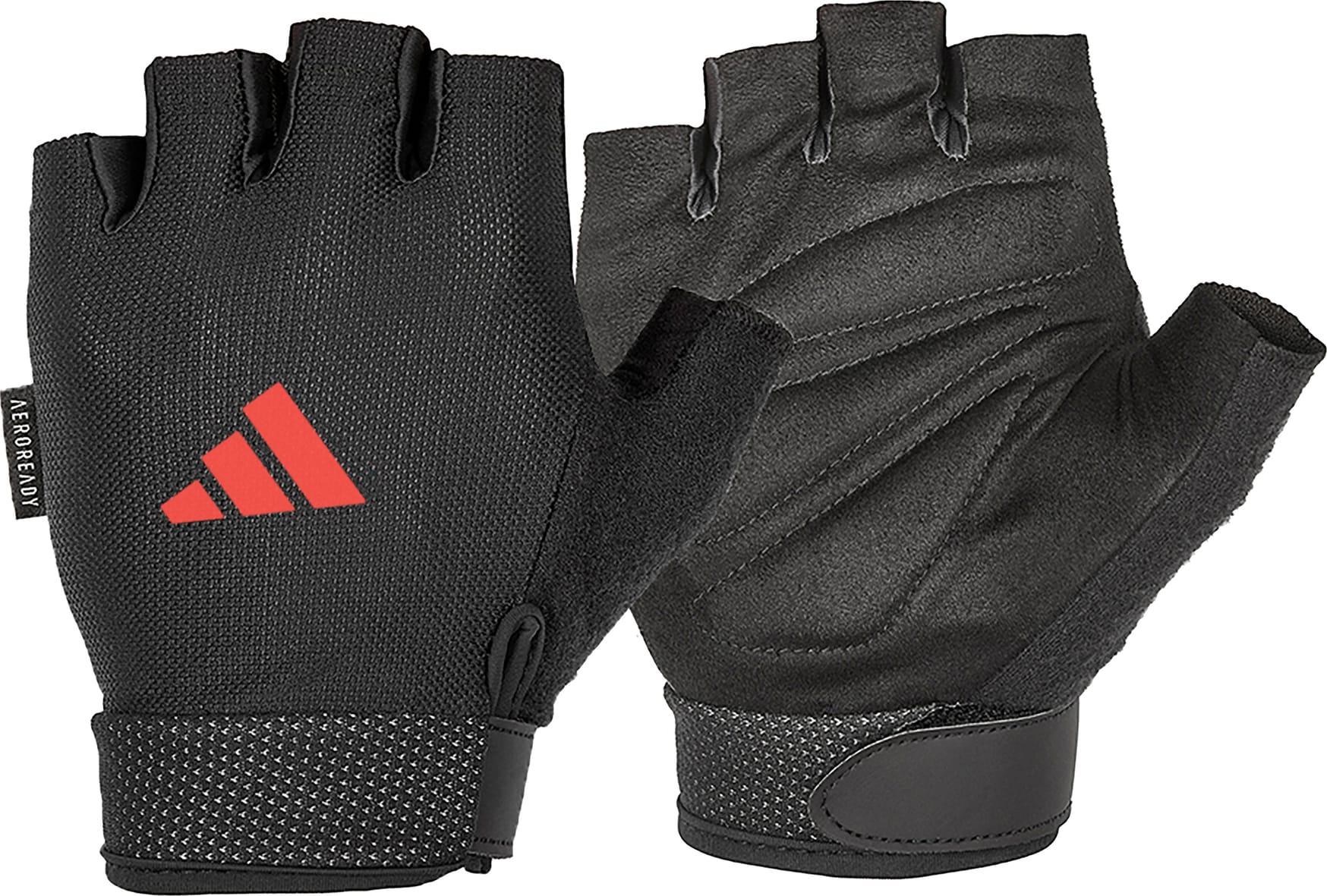 Рукавички для тренінгу Adidas Essential Adjustable Gloves чорний, червоний L (ADGB-12415-NL) Рукавички для тренінгу Adidas Essential Adjustable Gloves чорний, червоний L (ADGB-12415-NL)
