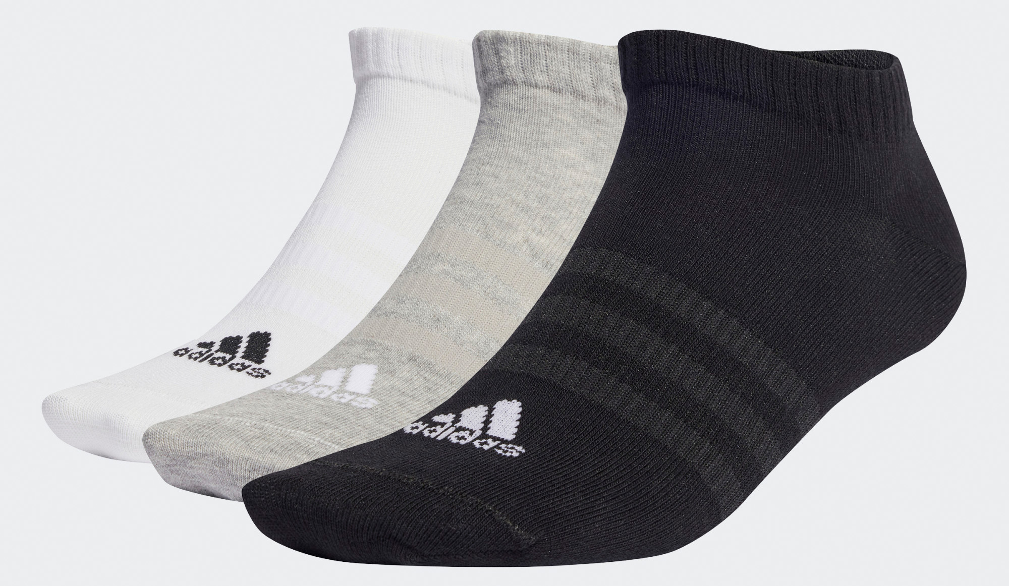 Шкарпетки Adidas T SPW LOW 3P сірий, білий, чорний 37-39 (IC1337) Шкарпетки Adidas T SPW LOW 3P сірий, білий, чорний 37-39 (IC1337)