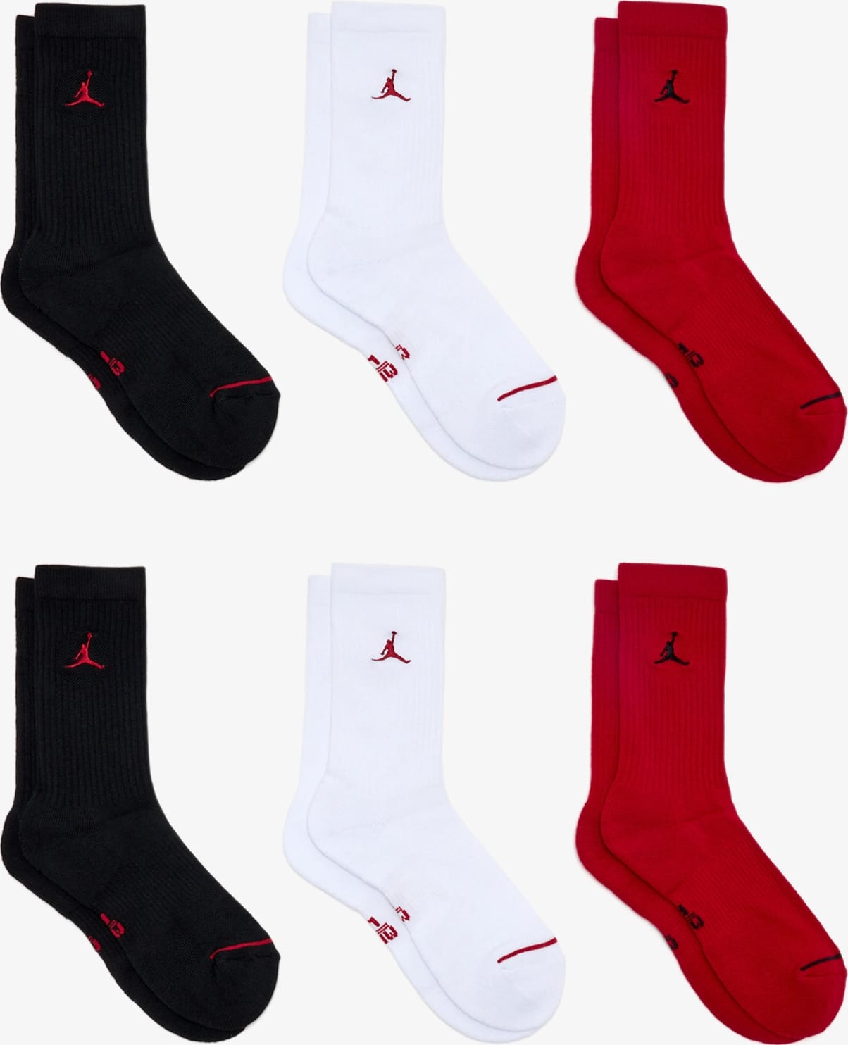 Шкарпетки Nike U J ED CUSH PLY CREW 6PR - 144 чорний, білий, червоний 42-46 (HV6228-900) Шкарпетки Nike U J ED CUSH PLY CREW 6PR - 144 чорний, білий, червоний 42-46 (HV6228-900)