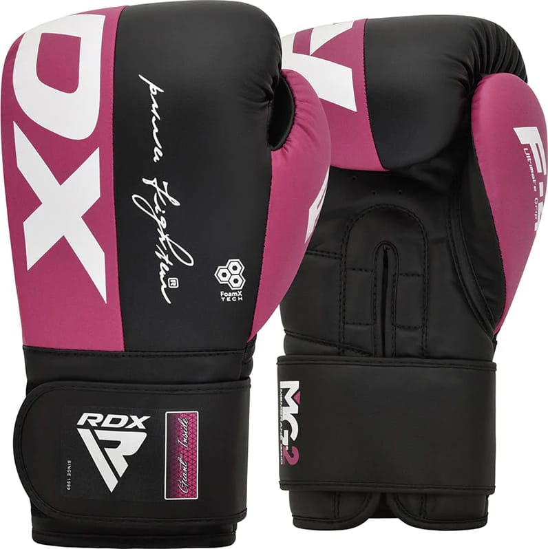 Боксерські рукавиці RDX BOXING GLOVES REX F4 чорний, рожевий 10 унцій (BGR-F4P) Боксерські рукавиці RDX BOXING GLOVES REX F4 чорний, рожевий 10 унцій (BGR-F4P)