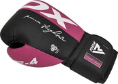 Боксерські рукавиці RDX BOXING GLOVES REX F4 чорний, рожевий 12 унцій (BGR-F4P). Зображення №2 Боксерські рукавиці RDX BOXING GLOVES REX F4 чорний, рожевий 12 унцій (BGR-F4P). Зображення №2