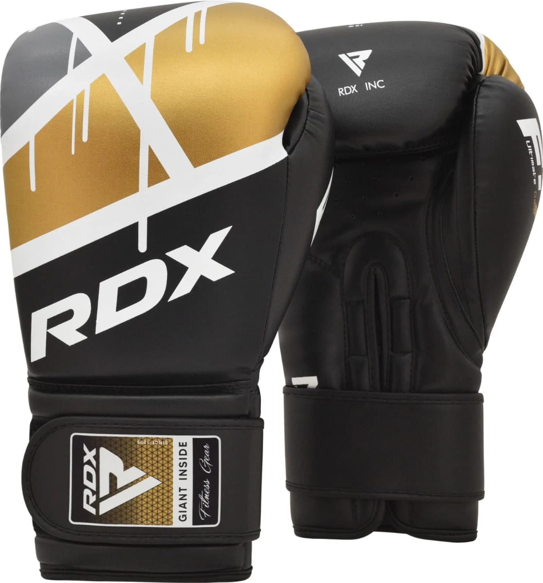 Боксерські рукавиці RDX BOXING GLOVES BGR-F7 чорний, золотий 8 унцій (BGR-F7BGL) Боксерські рукавиці RDX BOXING GLOVES BGR-F7 чорний, золотий 8 унцій (BGR-F7BGL)