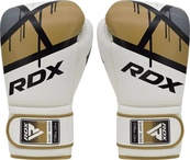 Боксерські рукавиці RDX BOXING GLOVES BGR-F7 білий, золотий 8 унцій (BGR-F7GL). Зображення №5 Боксерські рукавиці RDX BOXING GLOVES BGR-F7 білий, золотий 8 унцій (BGR-F7GL). Зображення №5