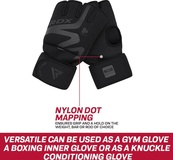 Тренувальні рукавиці RDX GRAPPLING GLOVES NEOPRENE T15 чорний L (GGN-T15MB). Зображення №8 Тренувальні рукавиці RDX GRAPPLING GLOVES NEOPRENE T15 чорний L (GGN-T15MB). Зображення №8