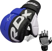 Тренувальні рукавиці RDX GRAPPLING GLOVES REX T6 PLUS чорний, синій, білий XL (GGR-T6U). Зображення №3 Тренувальні рукавиці RDX GRAPPLING GLOVES REX T6 PLUS чорний, синій, білий XL (GGR-T6U). Зображення №3