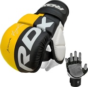 Тренувальні рукавиці RDX GRAPPLING GLOVES REX T6 PLUS чорний, жовтий, білий XL (GGR-T6Y). Зображення №3 Тренувальні рукавиці RDX GRAPPLING GLOVES REX T6 PLUS чорний, жовтий, білий XL (GGR-T6Y). Зображення №3
