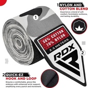 Бинты RDX HAND WRAPS 2.5 METER серый 2,5 м (HWJ-CG). Изображение №4 Бинты RDX HAND WRAPS 2.5 METER серый 2,5 м (HWJ-CG). Изображение №4
