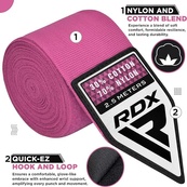 Бинти RDX HAND WRAPS 2.5 METER рожевий 2,5 м (HWJ-RP). Зображення №3 Бинти RDX HAND WRAPS 2.5 METER рожевий 2,5 м (HWJ-RP). Зображення №3