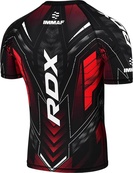 Футболка компресійна RDX COMPRESSION SHIRT HALF SLEEVES IMMAF-1 чорний, червоний S. Зображення №2 Футболка компресійна RDX COMPRESSION SHIRT HALF SLEEVES IMMAF-1 чорний, червоний S. Зображення №2