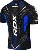 Футболка компресійна RDX COMPRESSION SHIRT HALF SLEEVES IMMAF-1 чорний, синій L. Зображення №2 Футболка компресійна RDX COMPRESSION SHIRT HALF SLEEVES IMMAF-1 чорний, синій L. Зображення №2