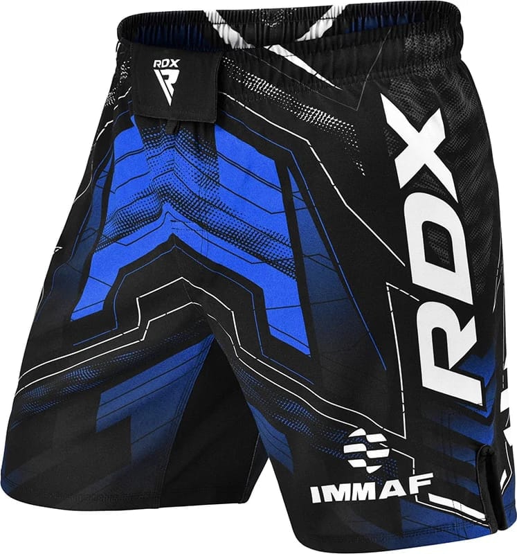 Шорти RDX MMA SHORTS IMMAF-1 чорний, синій L (MSS-IMF-1U) Шорти RDX MMA SHORTS IMMAF-1 чорний, синій L (MSS-IMF-1U)