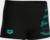 Плавки-шорты для мальчиков Arena TALES SWIM SHORT черный, бирюзовый 116 см. Изображение №8 Плавки-шорты для мальчиков Arena TALES SWIM SHORT черный, бирюзовый 116 см. Изображение №8