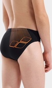 Плавки-сліпи для хлопчиків Arena BRIGHT SWIM BRIEFS чорний, помаранчевий 152 см. Зображення №5