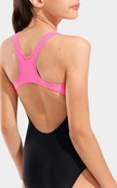 Купальник закритий для дівчат Arena SUNRISE SWIMSUIT SWIM PRO BACK чорний, бірюзовий, рожевий 116 см. Зображення №5