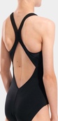 Закрытый купальник для девочек Arena GRAPHIC SWIMSUIT V BACK черный, белый 116 см. Изображение №5