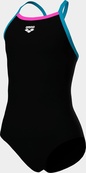 Купальник закритий для дівчат Arena SWIMSUIT LIGHT DROP SOLID чорний 116 см. Зображення №6