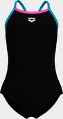 Купальник закритий для дівчат Arena SWIMSUIT LIGHT DROP SOLID чорний 116 см. Зображення №7