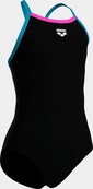 Купальник закритий для дівчат Arena SWIMSUIT LIGHT DROP SOLID чорний 116 см. Зображення №8