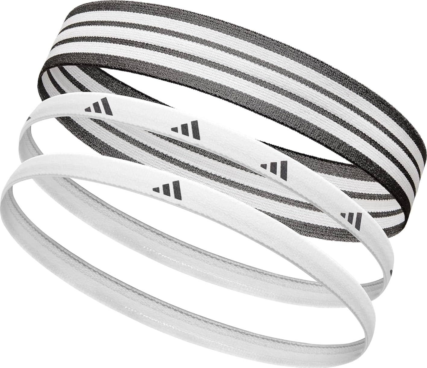 Пов'язки на голову Adidas Hairbands Monochrome 3pk чорний, білий One Size Пов'язки на голову Adidas Hairbands Monochrome 3pk чорний, білий One Size
