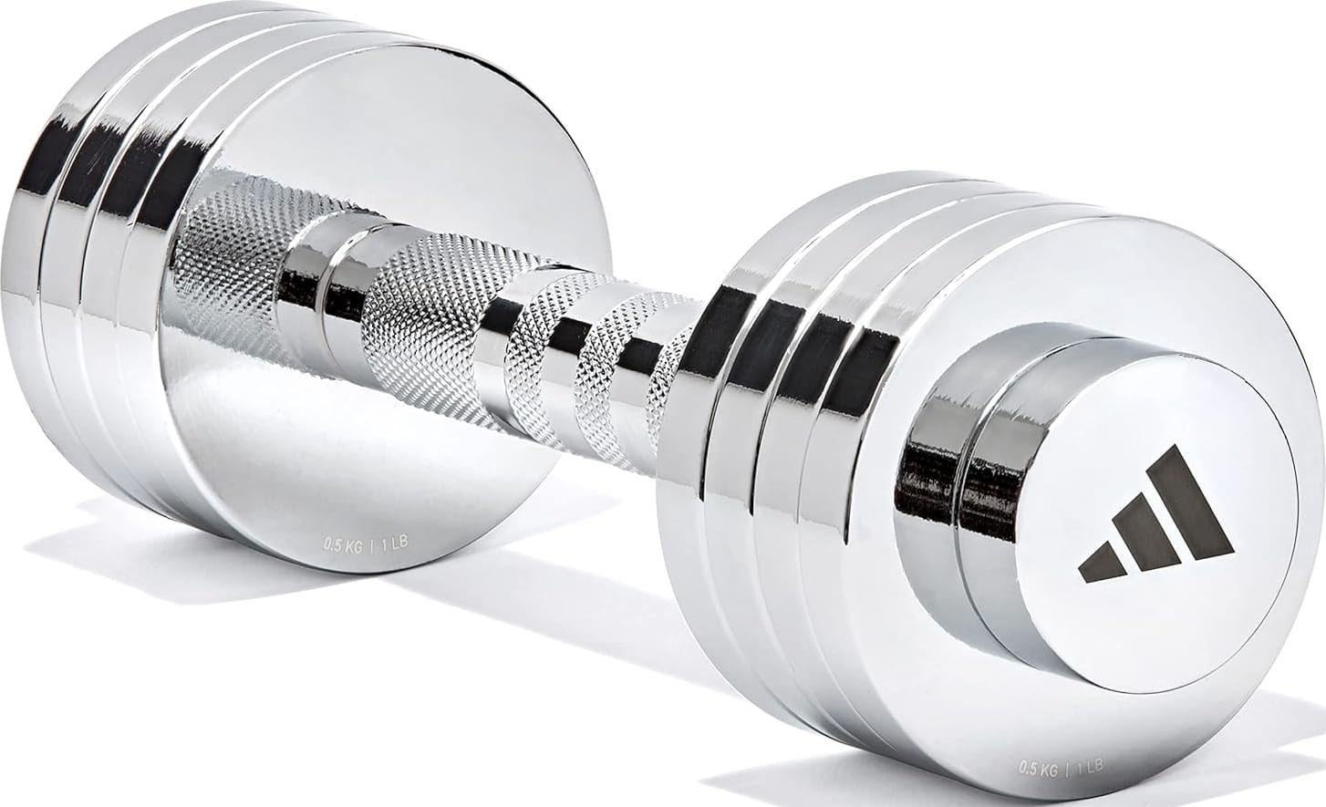 Гантель регулируемая Adidas Adjustable Chrome Dumbbell серебристый 1-5 кг Гантель регулируемая Adidas Adjustable Chrome Dumbbell серебристый 1-5 кг