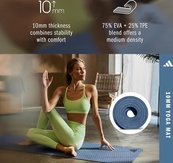 Коврик для йоги Adidas Yoga Mat голубой 183 х 61 х 1 см. Изображение №4 Коврик для йоги Adidas Yoga Mat голубой 183 х 61 х 1 см. Изображение №4