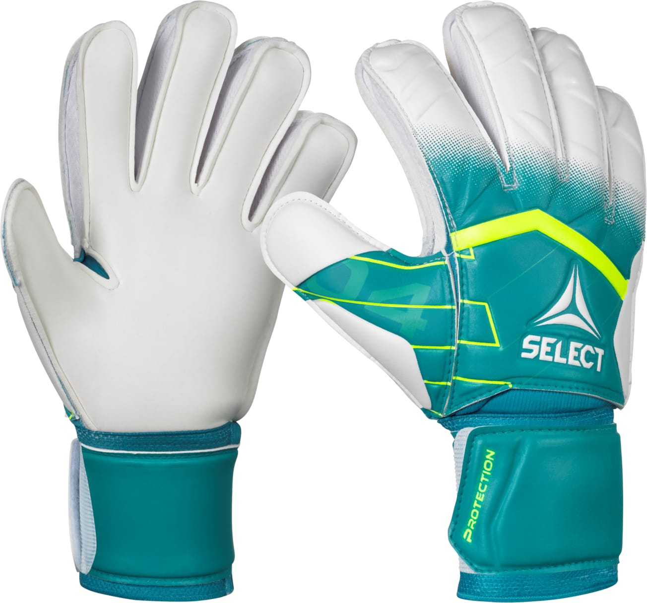 Рукавички воротарські Select Goalkeeper Gloves 04 Protection v26 зелений, білий 6 (16,5 см) Рукавички воротарські Select Goalkeeper Gloves 04 Protection v26 зелений, білий 6 (16,5 см)