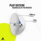 Набір м’ячів для настільного тенісу Joola Outdoor 40+ ( 6 шт) 42181. Изображение №6 Набір м’ячів для настільного тенісу Joola Outdoor 40+ ( 6 шт) 42181. Изображение №6